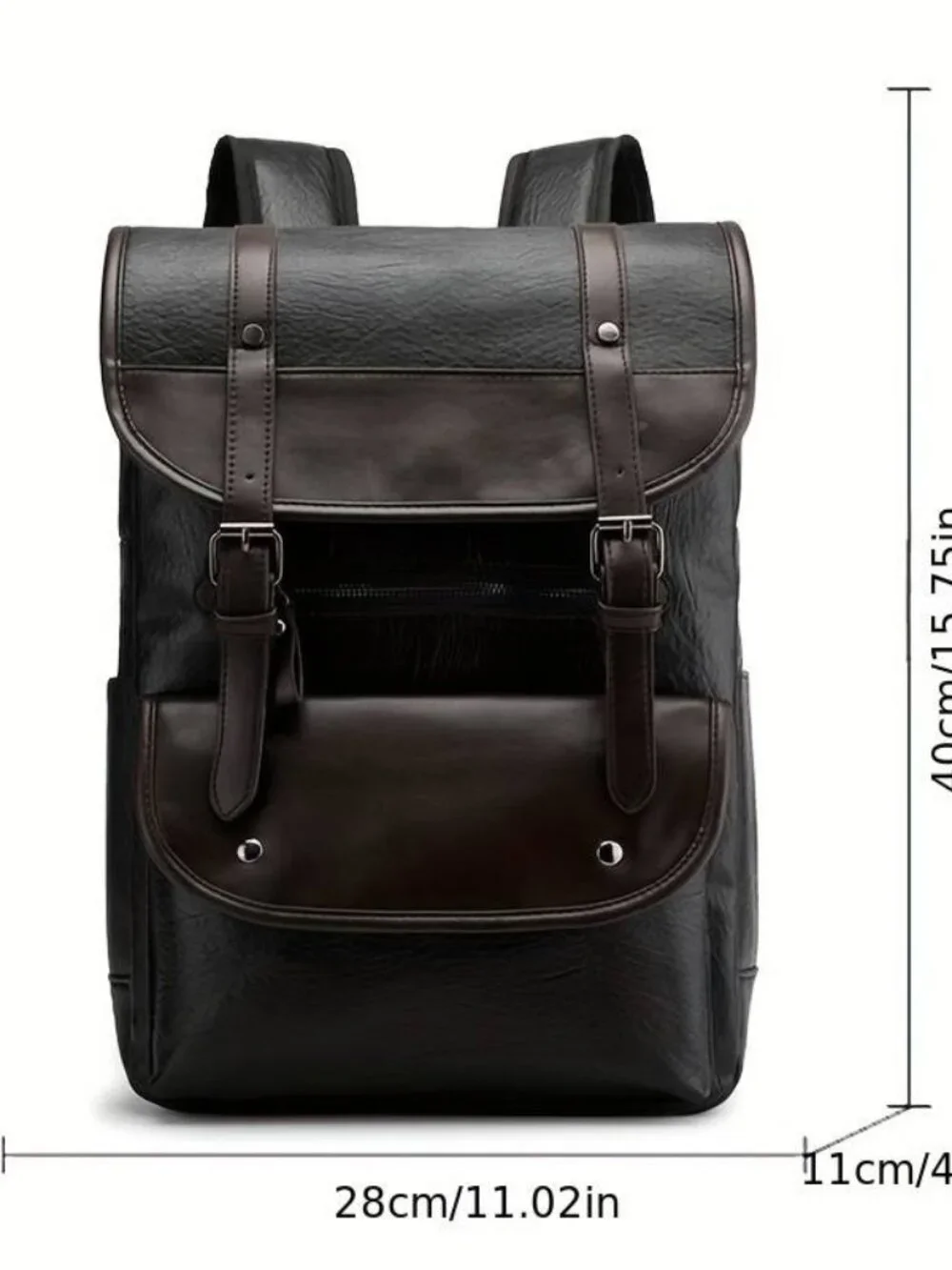 Vintage Laptop Synthetic Leather Backpack School Bag Men Large Capacity High